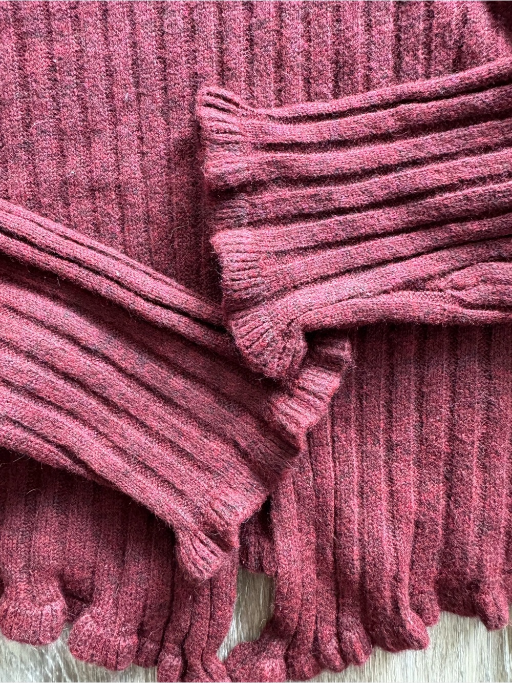 NWT Princess Polly Burgundy Ribbed Collared Sweater Top | Y2K Coquette - Picture 8 of 11